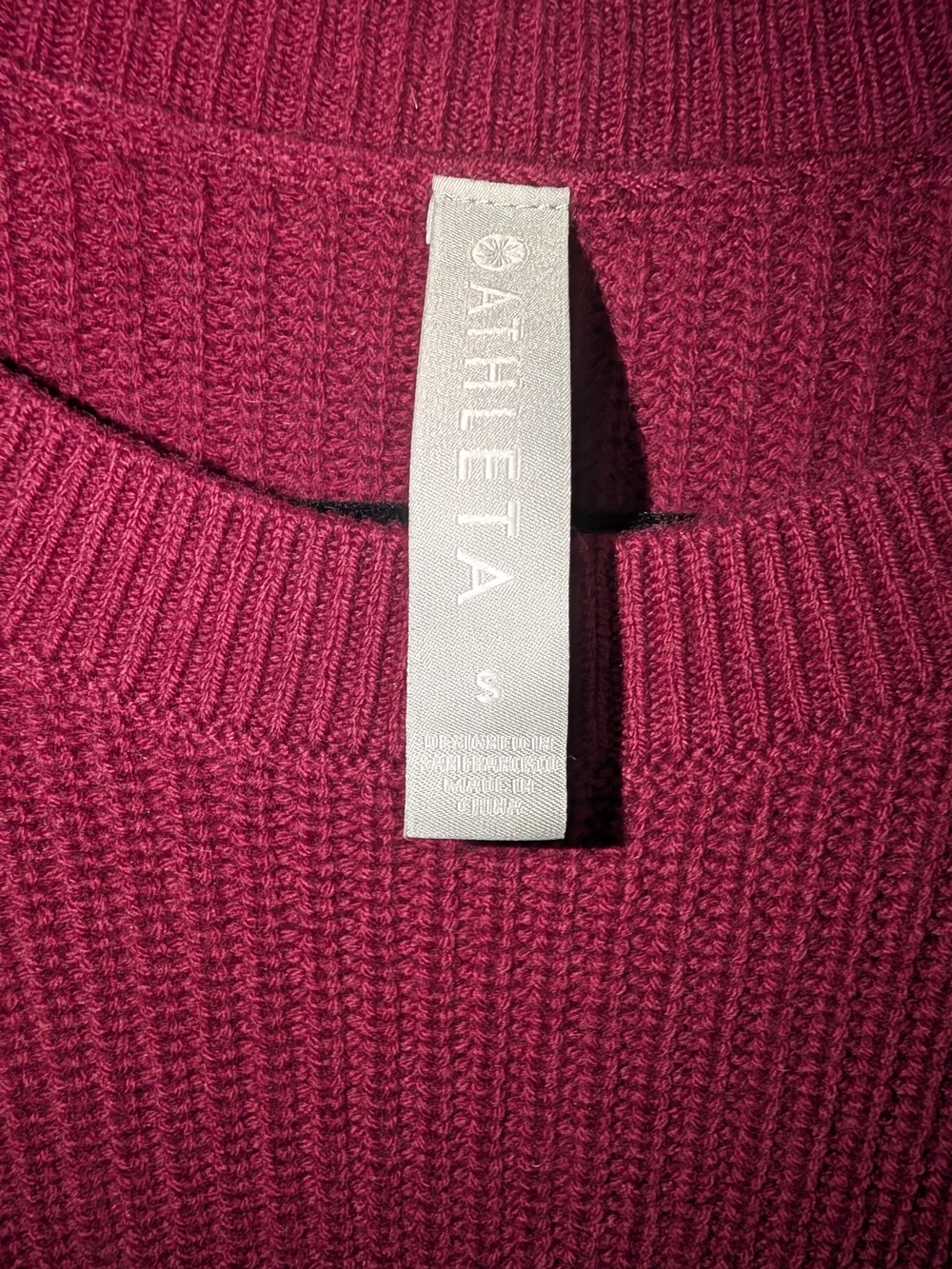 Athleta Crewneck Sweater in Deep Wine - Picture 3 of 8